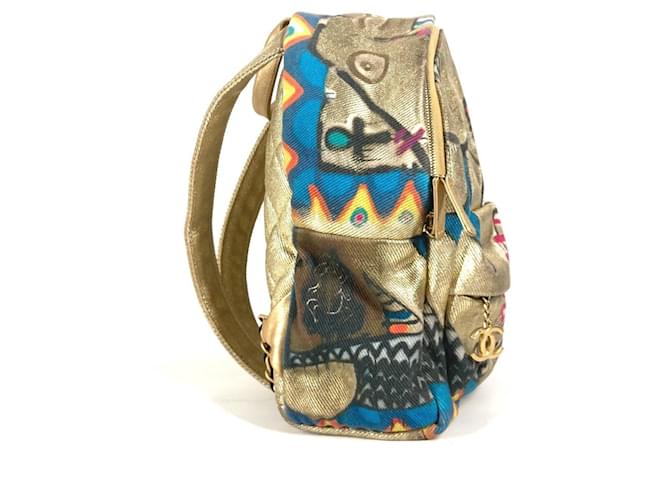 Chanel Coco Mark CC Logo Graffiti Rucksack Golden - Ansicht 4