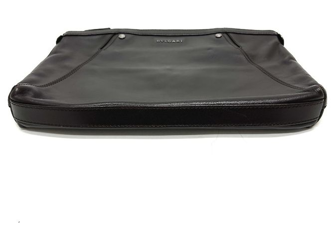 Bulgari Bolso de mano de cuero marrón Bvlgari Castaño - Ansicht 4