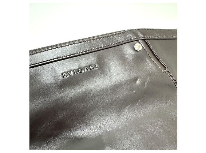 Bulgari Bolso de mano de cuero marrón Bvlgari Castaño - Ansicht 8