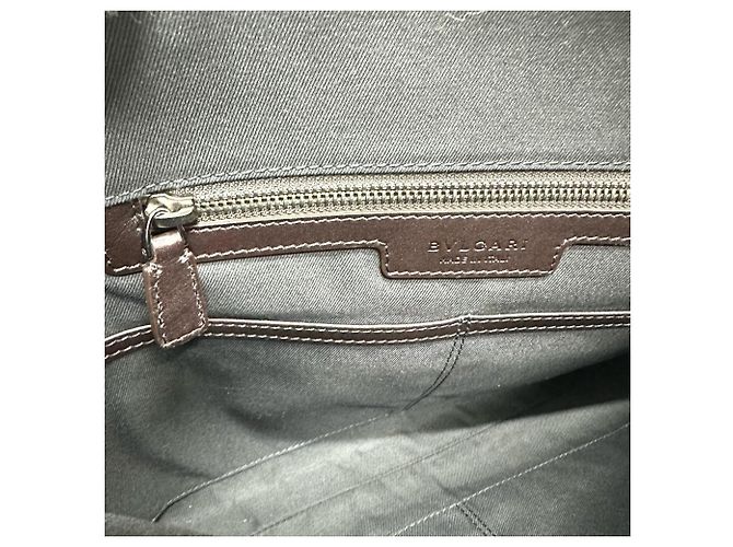 Bulgari Bolso de mano de cuero marrón Bvlgari Castaño - Ansicht 9
