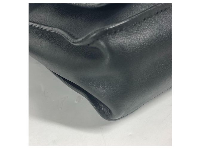 Borsa a spalla in pelle nera e bianca Chanel Nero Bianco - vista 11