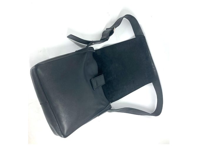 Borsa a spalla in pelle nera e bianca Chanel Nero Bianco - vista 2