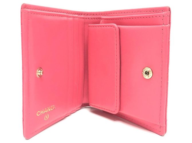 Billetera bi-fold Chanel rosa - vista 8