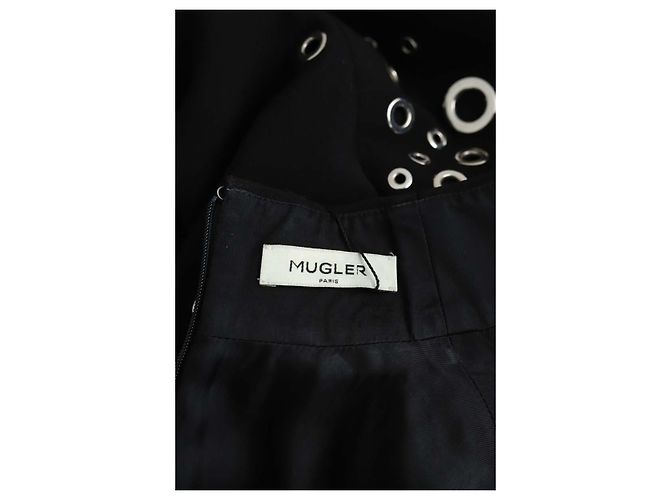 Thierry Mugler Wollkleid Schwarz - Ansicht 5