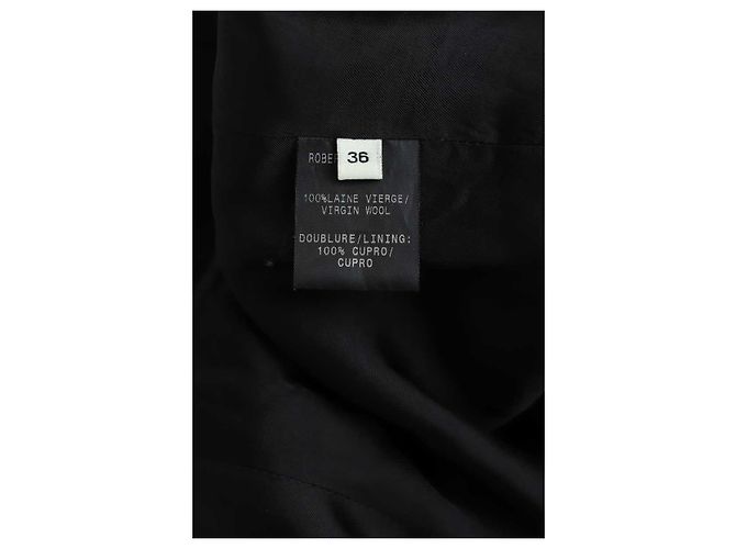 Thierry Mugler Wollkleid Schwarz - Ansicht 6