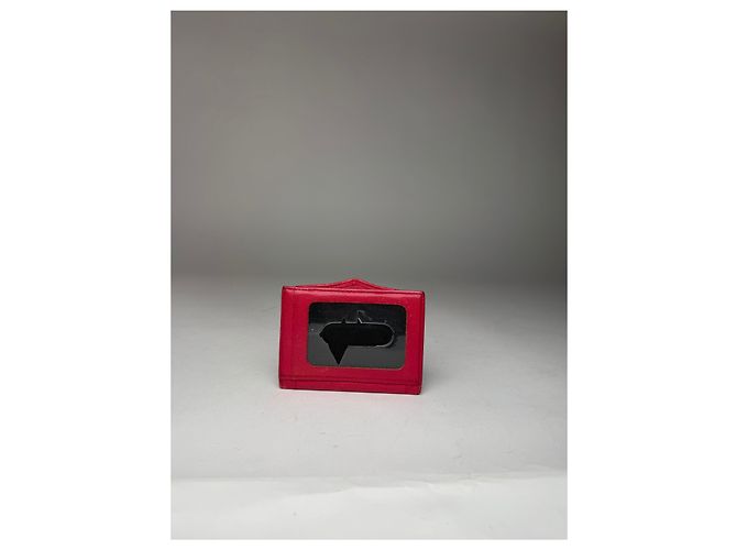 Vintage Givenchy Leather Card Holder Red - view 2