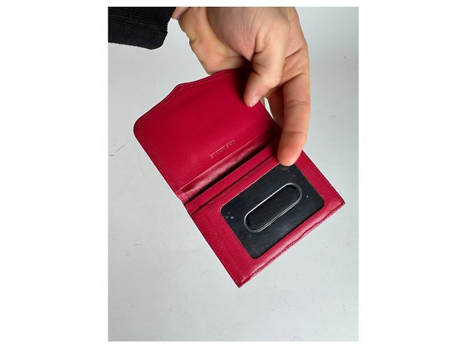 Vintage Givenchy Leather Card Holder Red - view 3