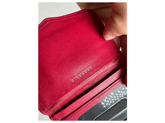 Vintage Givenchy Leather Card Holder Red - view 4