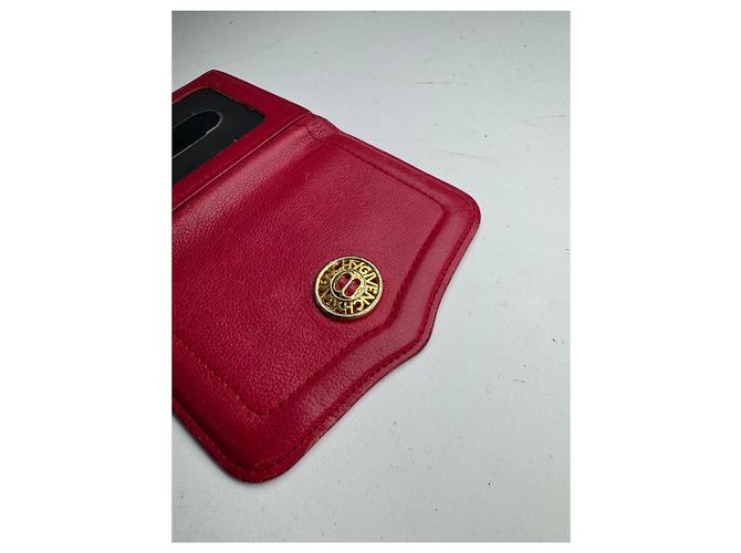 Vintage Givenchy Leather Card Holder Red - view 6