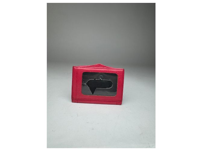 Vintage Givenchy Leather Card Holder Red - view 8
