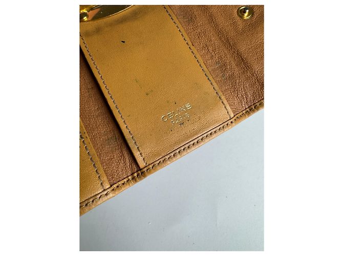 Céline Vintage Celine Paris Leather Monogram Key Holder Brown - view 8