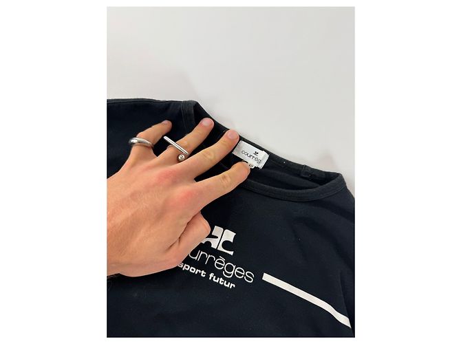 Pull vintage Courreges Paris Noir 38/M - vue 6