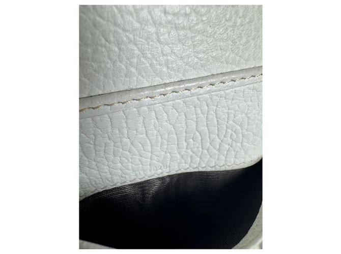 Triomphe Céline Vintage Celine Paris Denim Leather Monogram wallet white blue - view 5