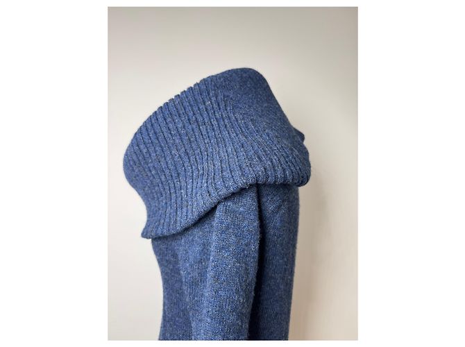 Vintage Balenciaga großer Rollkragenpullover blau Marineblau - Ansicht 14