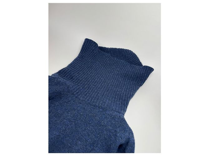 Vintage Balenciaga großer Rollkragenpullover blau Marineblau - Ansicht 6