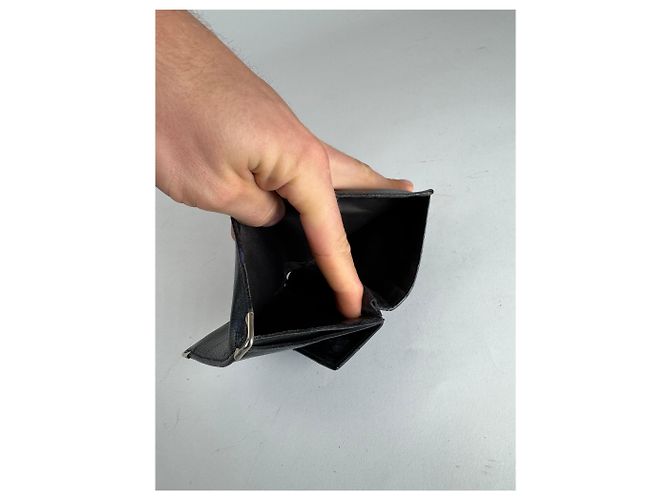 Céline Vintage Celine Paris Triomphe Leather Wallet black - view 7