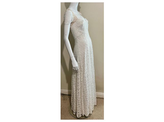 Marchesa Robe de mariée en dentelle blanche - vue 3