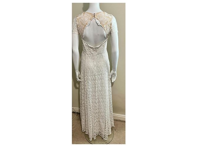 Marchesa Robe de mariée en dentelle blanche - vue 4