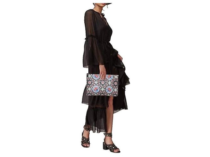 Chanel Clutch Paris Dubai in pelle d'agnello trapuntata multicolore - vista 3