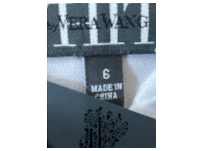 Vera Wang Einseitiges Abendkleid aus perlgrau Chiffon - Ansicht 6
