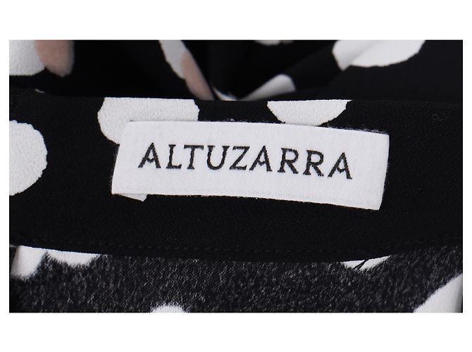 Gonna midi a pois Altuzarra in viscosa nera Nero - vista 4