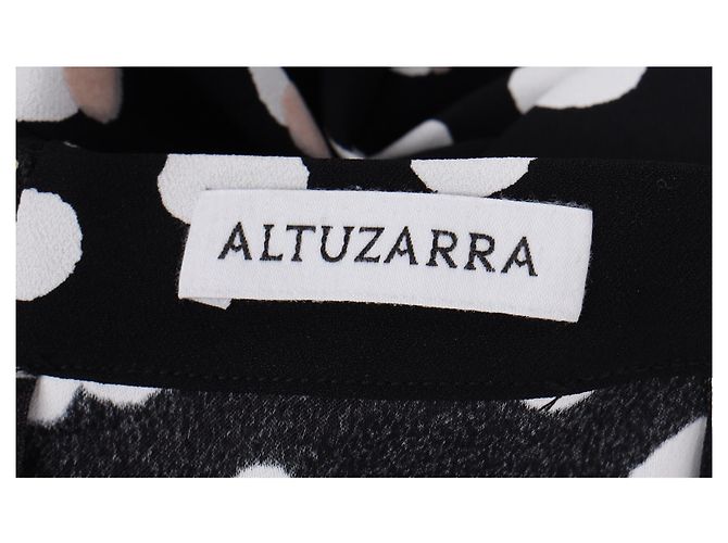 Gonna midi a pois Altuzarra in viscosa nera Nero - vista 8
