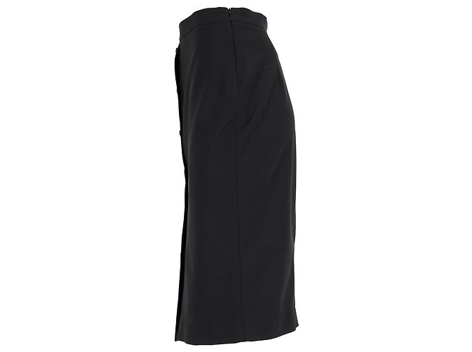 Falda lápiz midi con botones Altuzarra en lana negra Negro - vista 2