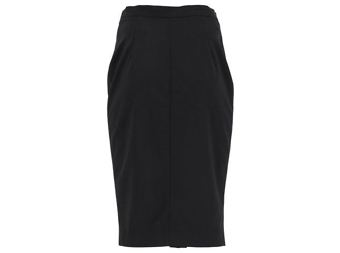 Falda lápiz midi con botones Altuzarra en lana negra Negro - vista 3