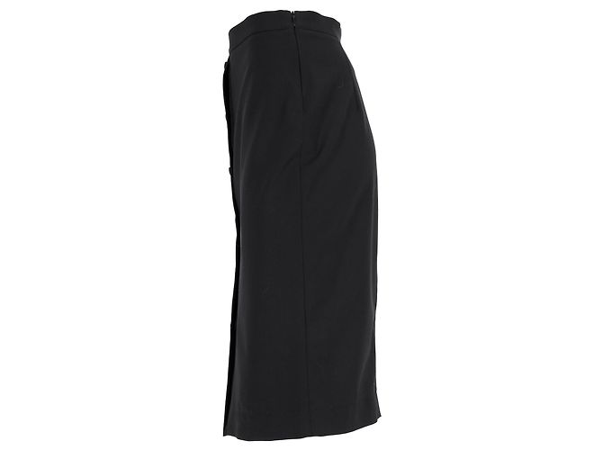 Falda lápiz midi con botones Altuzarra en lana negra Negro - vista 7