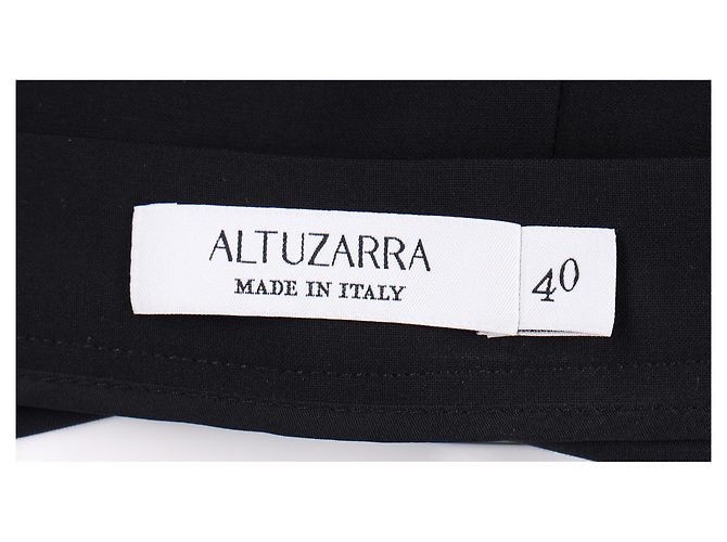 Falda lápiz midi con botones Altuzarra en lana negra Negro - vista 9