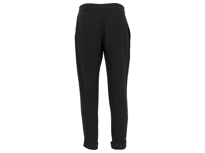 Pantalones rectos con cordón de Alexander Wang en viscosa negra Negro - vista 3