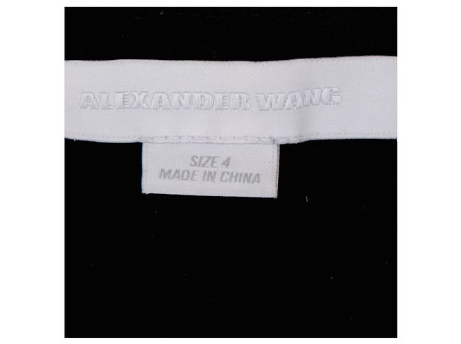 Pantalones rectos con cordón de Alexander Wang en viscosa negra Negro - vista 4