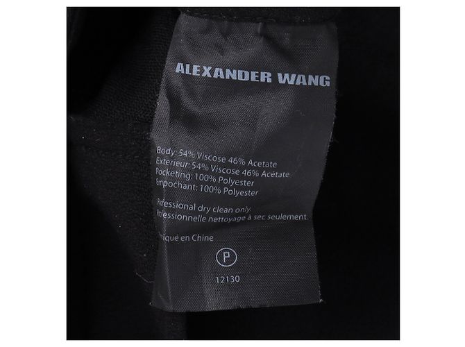 Pantalones rectos con cordón de Alexander Wang en viscosa negra Negro - vista 5