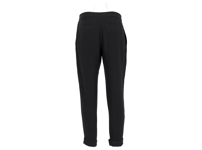 Pantalones rectos con cordón de Alexander Wang en viscosa negra Negro - vista 8