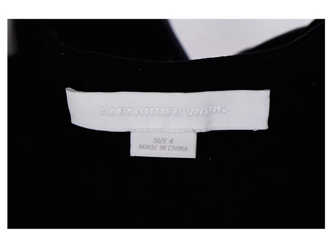 Pantalones rectos con cordón de Alexander Wang en viscosa negra Negro - vista 9