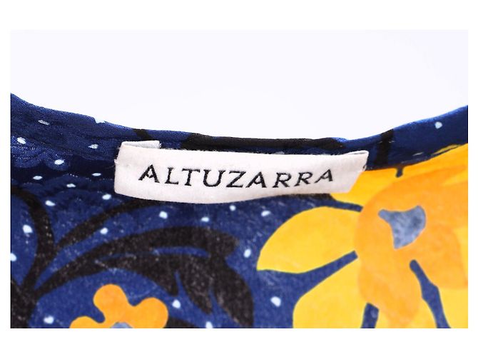 Abito midi bottonato stampato Madelena di Altuzarra in seta multicolore - vista 9