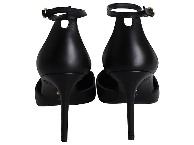 Stuart Weitzman Stuart 85 Riemchenpumps aus schwarzem Kalbsleder - Ansicht 4