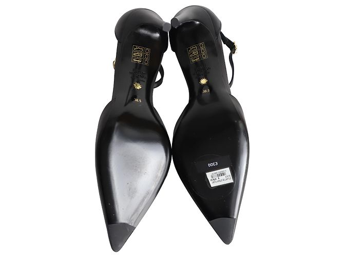 Stuart Weitzman Stuart 85 Riemchenpumps aus schwarzem Kalbsleder - Ansicht 5