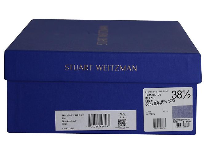 Stuart Weitzman Stuart 85 Riemchenpumps aus schwarzem Kalbsleder - Ansicht 8