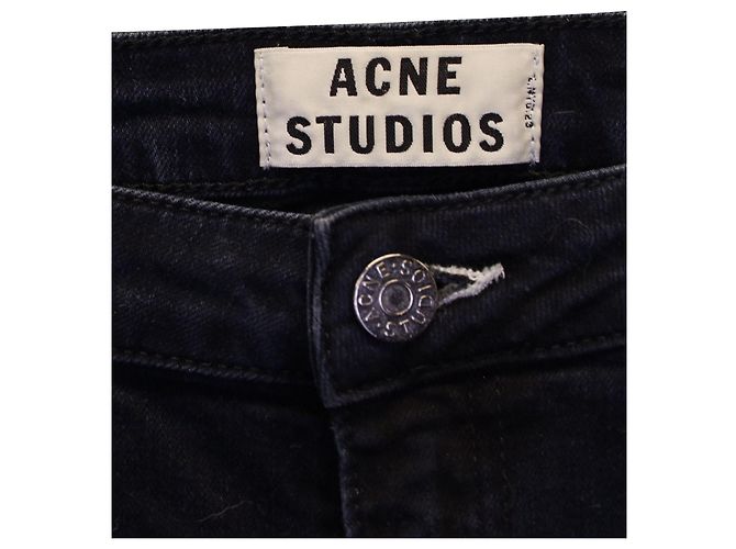 Jeans de denim slim-fit Acne Studios en algodón azul marino - vista 3
