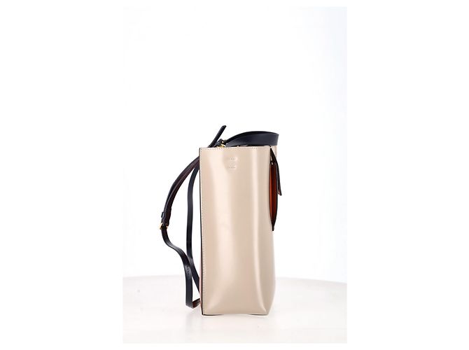 Borsa tote piccola Marni Museo in pelle arancione - vista 10