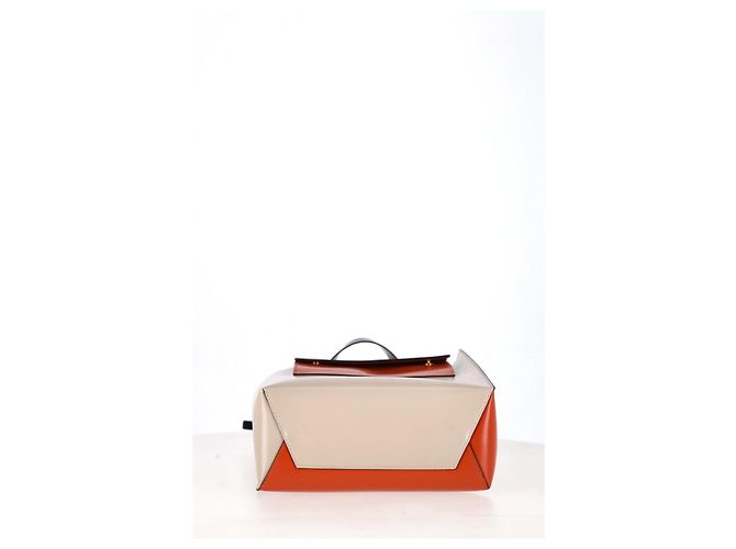 Borsa tote piccola Marni Museo in pelle arancione - vista 12