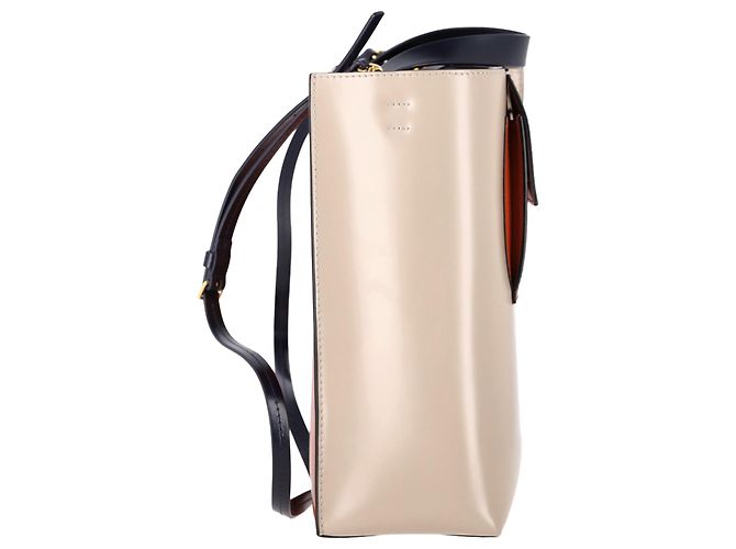 Borsa tote piccola Marni Museo in pelle arancione - vista 2
