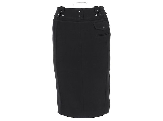 Midi-Bleistiftrock aus schwarzem Polyester mit Taillendetail von Altuzarra - Ansicht 6