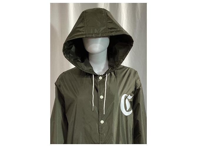 Edge Céline Veste à capuche avec logo Celine en polyamide vert - vue 10