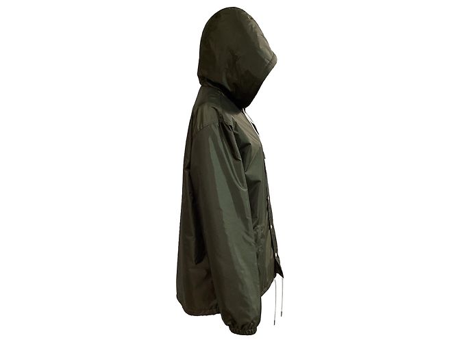 Edge Céline Veste à capuche avec logo Celine en polyamide vert - vue 3