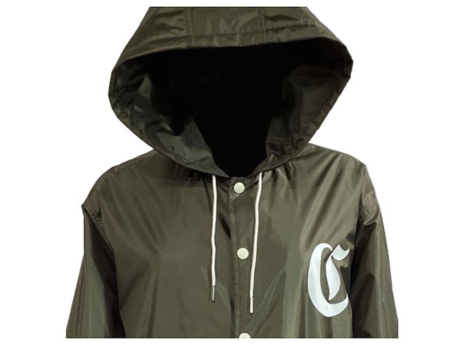 Edge Céline Veste à capuche avec logo Celine en polyamide vert - vue 4