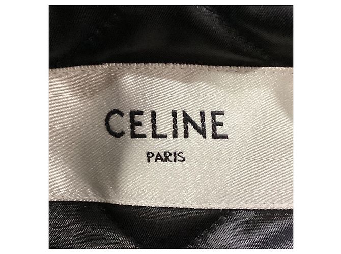 Edge Céline Veste à capuche avec logo Celine en polyamide vert - vue 6