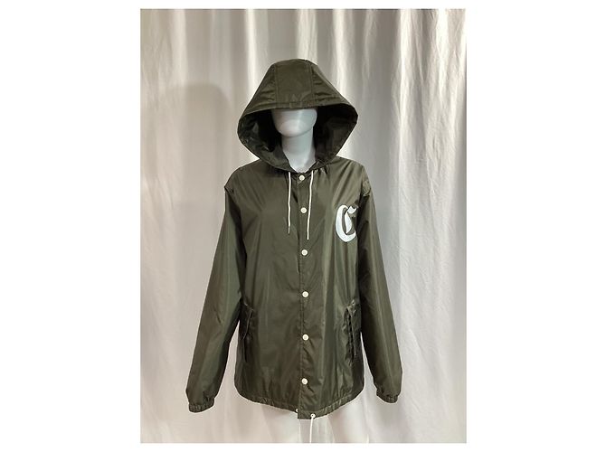 Edge Céline Veste à capuche avec logo Celine en polyamide vert - vue 7