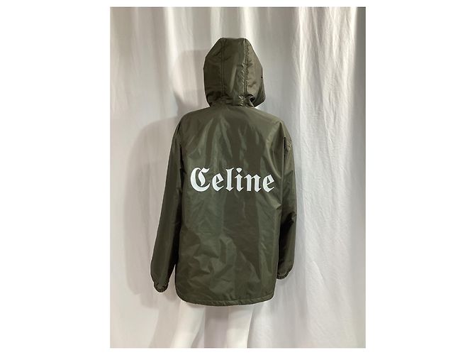 Edge Céline Veste à capuche avec logo Celine en polyamide vert - vue 8